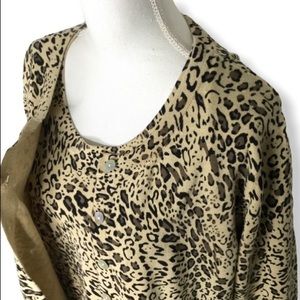 Animal Leopard print sweater cardigan set SIze 18-20